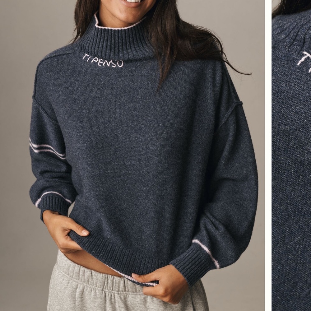 Pilcro Cashmere Blend Tipped
Turtleneck Sweater
